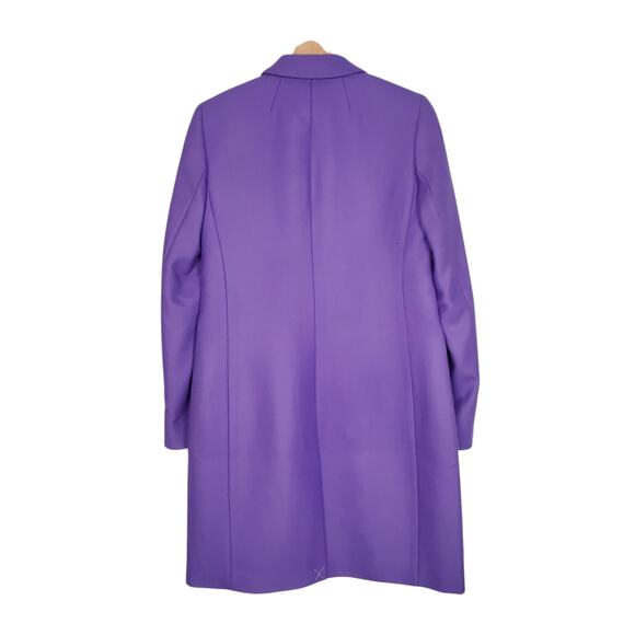 J. Crew Parke Topcoat Icy Purple 100% Wool Classic Winter Coat Jacket Size 4 NWT - Picture 2 of 11
